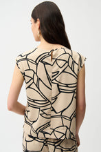 Load image into Gallery viewer, Joseph Ribkoff Recycled Woven Abstract Print Boxy Top 261125 SS26