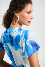 Load image into Gallery viewer, Joseph Ribkoff Signature | Chiffon Print Wrap Dress With Ruffle Detail SS26