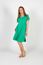 Load image into Gallery viewer, PURE 112-5071 ROUND NECK SCOOP HEM DRESS SS24
