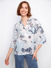 Load image into Gallery viewer, Charlie B C4188AR Roll Up Sleeve Cotton Top SS26