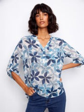 Load image into Gallery viewer, Charlie B C4188AR Roll Up Sleeve Cotton Top SS26
