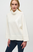 Load image into Gallery viewer, Joseph Ribkoff 244935 Sweater Knit Boxy Top With Sequins Detail FW24