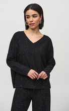 Load image into Gallery viewer, Joseph Ribkoff 244921 Sequined Sweater Knit Boxy Top FW24