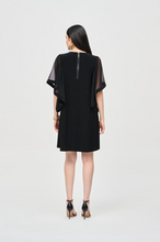 Load image into Gallery viewer, Joseph Ribkoff 243272 Silky Knit and Mesh Trapeze Dress FW24
