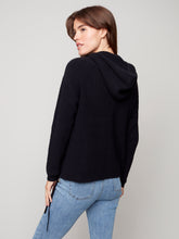 Load image into Gallery viewer, Charlie B - C2432 - Solid Hooded Sweater with Side Lace Up Detail
