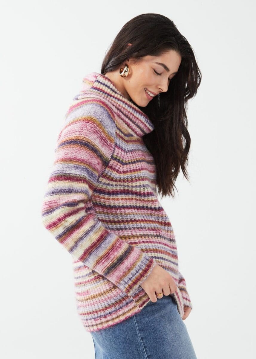 FDJ 1230796 Cowlneck Raglan Space Dye Sweater FW23