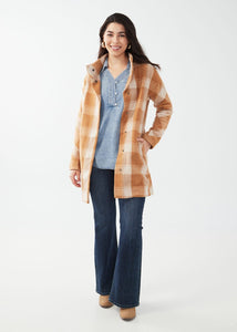 FDJ 1430145 Plaid Cocoon Coat FW23