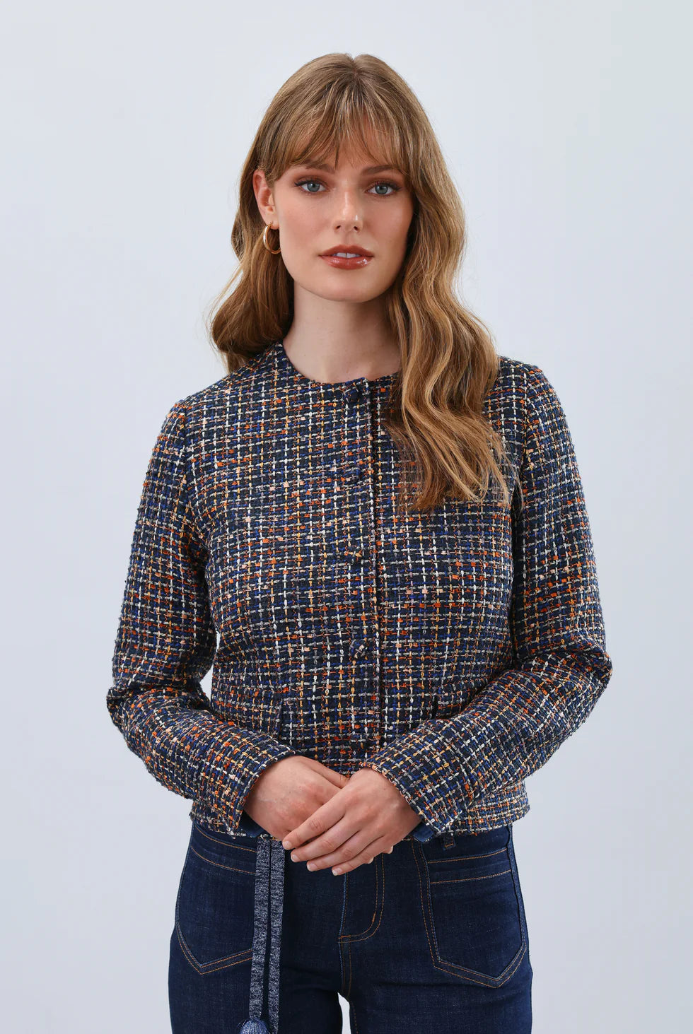 FDJ 1494228 Tweed Colarless Jacket FW25