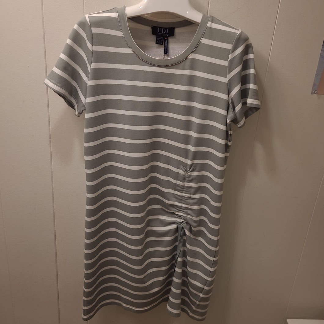 FDJ - Short Sleeve Stripe Ruched Dress - 7049834