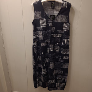 Pure - Midi Dress Black/White Print - 519-5034