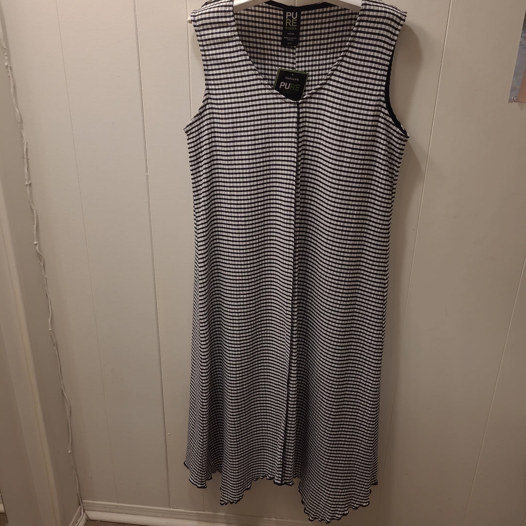 Pure - Gingham Midi Dress V-Neck - 520-4662