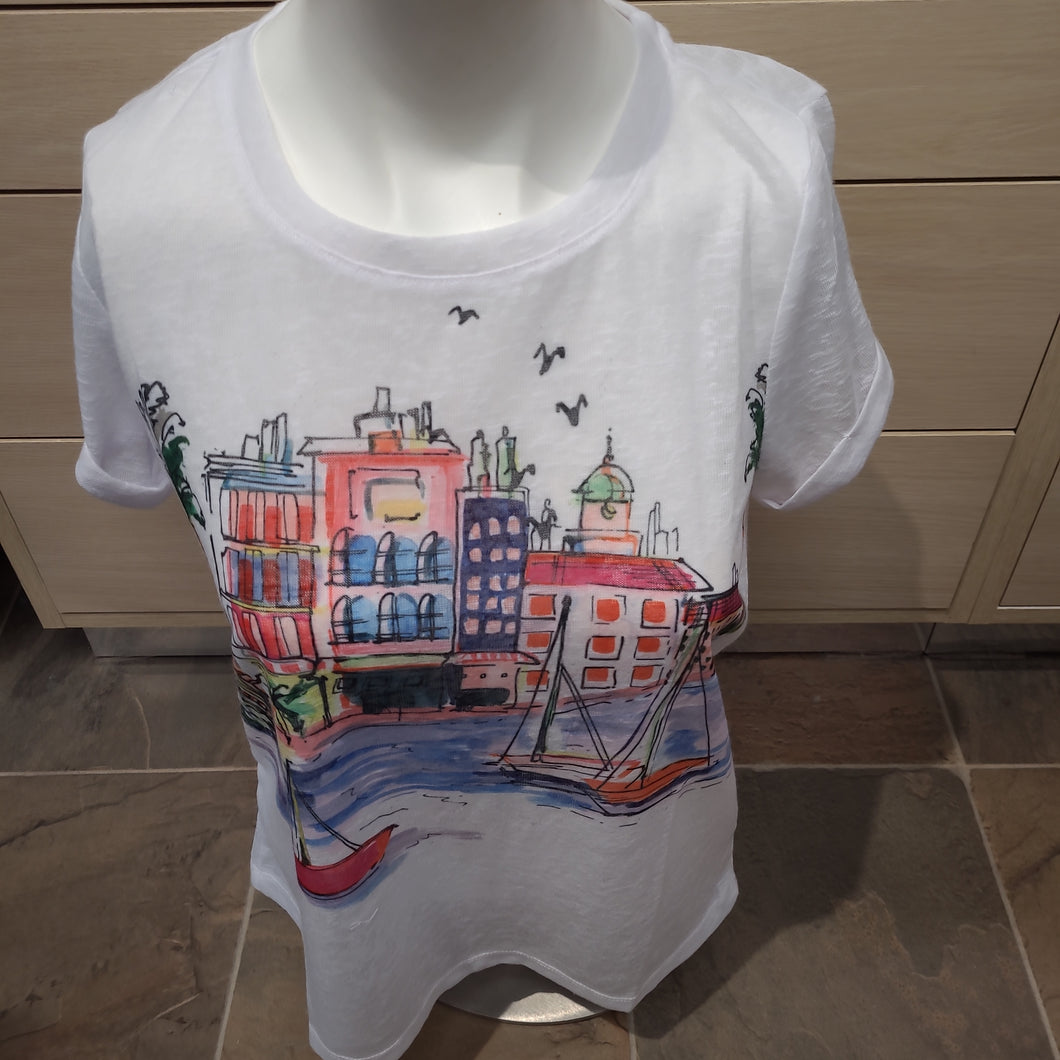 FDJ - Printed Scoop Neck Top - 3190451