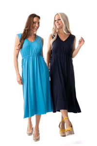 Pure 210-5121 V-Neck Cinched Dress SS25