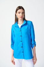 Load image into Gallery viewer, Joseph Ribkoff 241183 Jacquard Woven Button-Down Trapeze Blouse SS24
