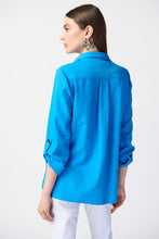 Load image into Gallery viewer, Joseph Ribkoff 241183 Jacquard Woven Button-Down Trapeze Blouse SS24
