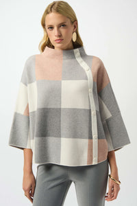 Joseph Ribkoff 243948 Plaid Jacquard Sweater FW25