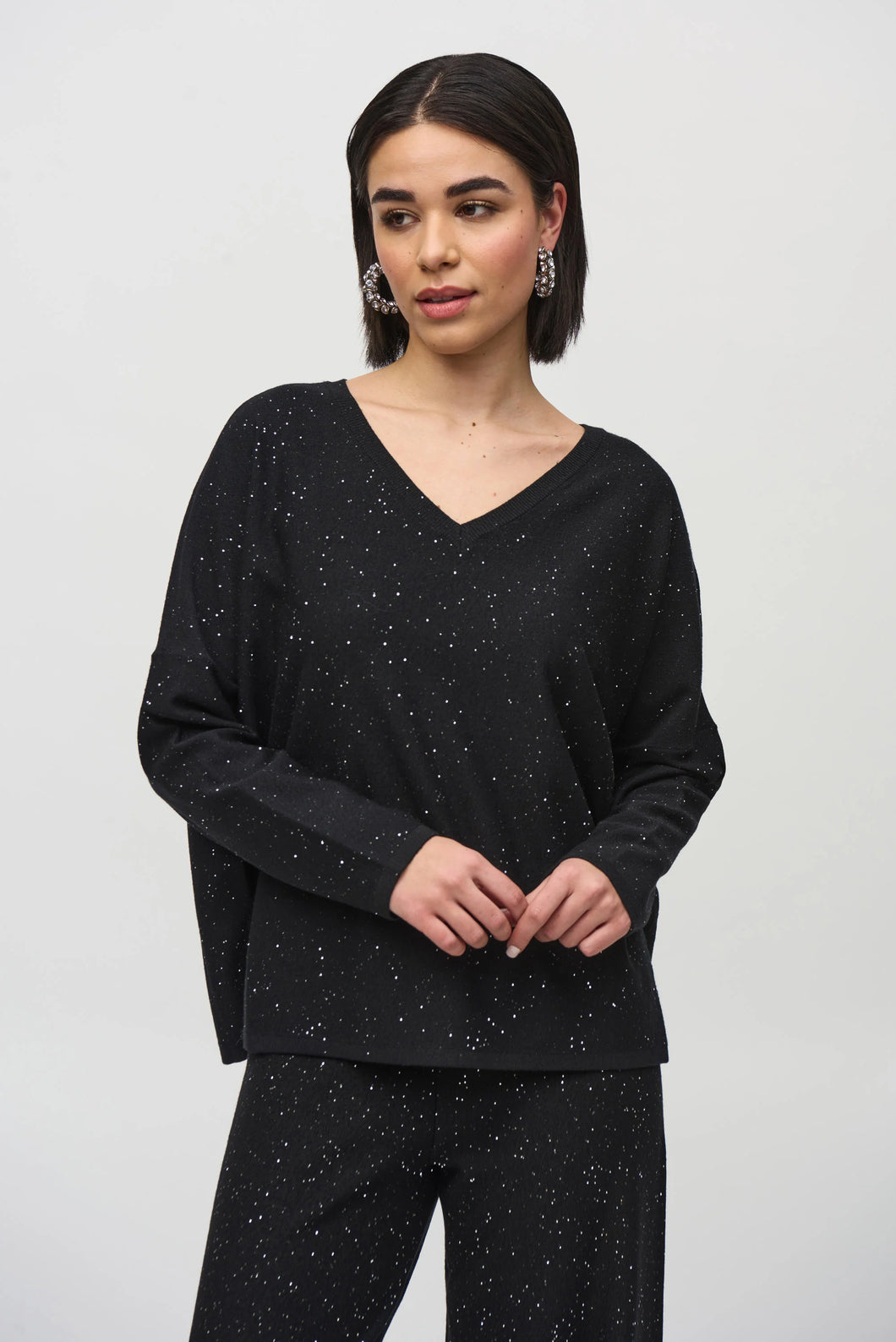 Joseph Ribkoff 244921 Sequinced Knit Top FW25