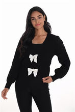 Load image into Gallery viewer, Frank Lyman 246224U Cardigan with Bows FW25
