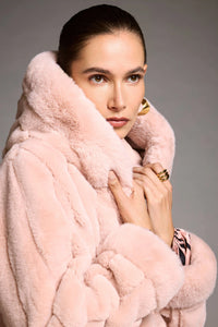 Joseph Ribkoff 253926 Faux Fur Reversible Hooded Coat FW25