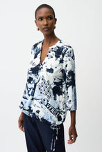 Load image into Gallery viewer, Joseph Ribkoff 261030 Recycled Woven Conversational Print Cocoon Tunic SS26
