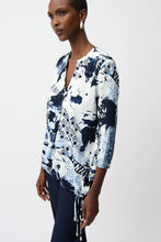 Load image into Gallery viewer, Joseph Ribkoff 261030 Recycled Woven Conversational Print Cocoon Tunic SS26
