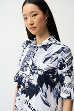 Load image into Gallery viewer, Joseph Ribkoff 261048  Stretch Poplin Conversational Print Shirt Dress SS26
