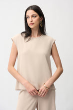 Load image into Gallery viewer, Joseph Ribkoff 261122 Woven Twill Boxy Top With Side Slits SS26
