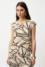 Load image into Gallery viewer, Joseph Ribkoff Recycled Woven Abstract Print Boxy Top 261125 SS26
