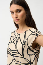 Load image into Gallery viewer, Joseph Ribkoff Recycled Woven Abstract Print Boxy Top 261125 SS26
