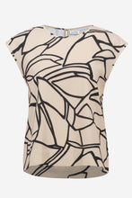 Load image into Gallery viewer, Joseph Ribkoff Recycled Woven Abstract Print Boxy Top 261125 SS26
