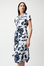 Load image into Gallery viewer, Joseph Ribkoff 261147 Stretch Cotton Floral Print Fit And Flare Shirt Dress SS26
