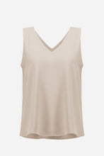 Load image into Gallery viewer, Joseph Ribkoff 261248 Woven Twill Sleeveless Straight Top With V-neckline SS26
