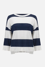 Load image into Gallery viewer, Joseph Ribkoff 261635 Cotton Blend Stripe Print Crewneck Sweater SS26
