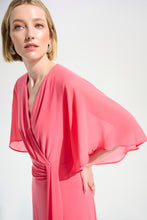 Load image into Gallery viewer, Joseph Ribkoff 261710 Silky Knit Fit and Flare Dress With Chiffon Draped Sash
