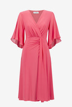 Load image into Gallery viewer, Joseph Ribkoff 261710 Silky Knit Fit and Flare Dress With Chiffon Draped Sash
