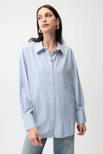Load image into Gallery viewer, Joseph Ribkoff 2361931Tencel Stripe Print Boxy Blouse SS26
