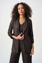 Load image into Gallery viewer, Joseph Ribkoff 263050 Pleated Satin Open Blazer FW26
