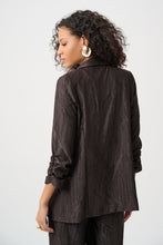 Load image into Gallery viewer, Joseph Ribkoff 263050 Pleated Satin Open Blazer FW26
