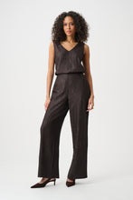 Load image into Gallery viewer, Joseph Ribkoff 263051 Pleated Satin Flared V-Neck Top FW26
