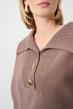Load image into Gallery viewer, JOSEPH RIBKOFF 263938 Brushed Viscose And Nylon Shawl-Neck Sweater FW26
