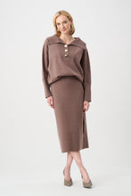 Load image into Gallery viewer, JOSEPH RIBKOFF 263938 Brushed Viscose And Nylon Shawl-Neck Sweater FW26
