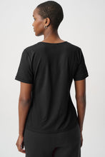 Load image into Gallery viewer, Joseph Ribkoff 264620 Stripe Band Crew Neck Tee FW26
