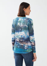 Load image into Gallery viewer, FDJ 3305451 Printed Long Sleeve Notch Neck Top FW23
