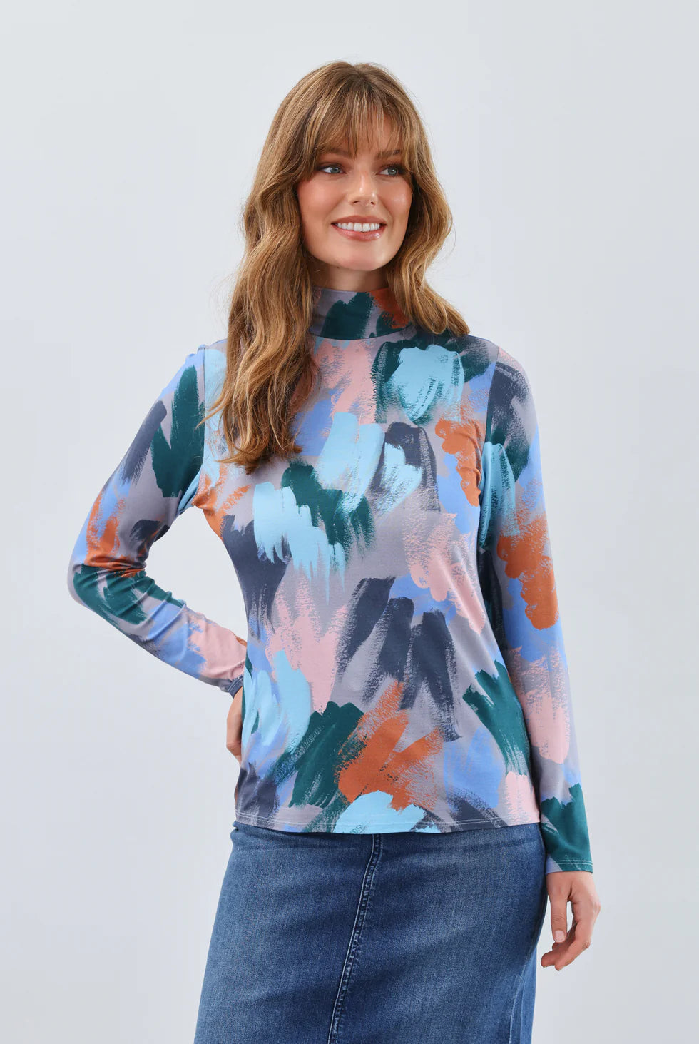 FDJ 3570756 Long Sleeve Mock Neck Top FW25
