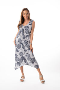 Pure 592-4662 V Neck Midi Dress SS25
