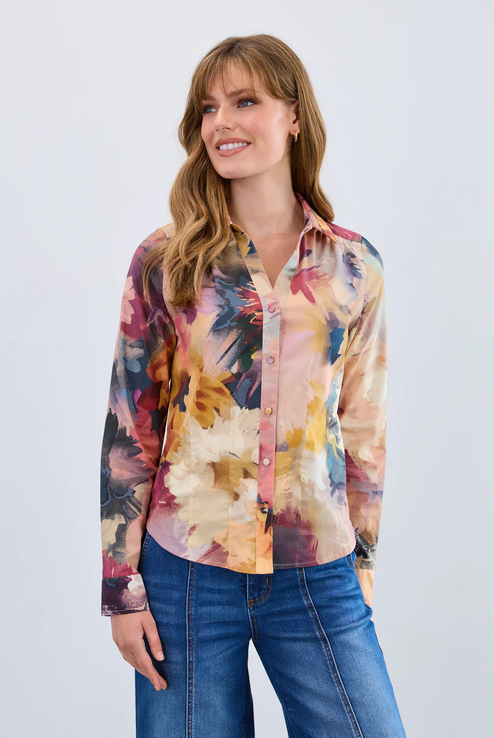 FDJ 7004623 Long Sleeve Split Neck Shirt FW25