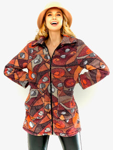 Dolcezza 73883 Mid Length Coat Printed FW23