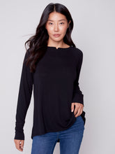 Load image into Gallery viewer, Charlie B C1287YPK  Long Sleeve Crew Neck Swing Top FW23

