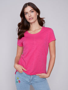 Charlie B C1310XPK Organic Cotton Slub Top SS24