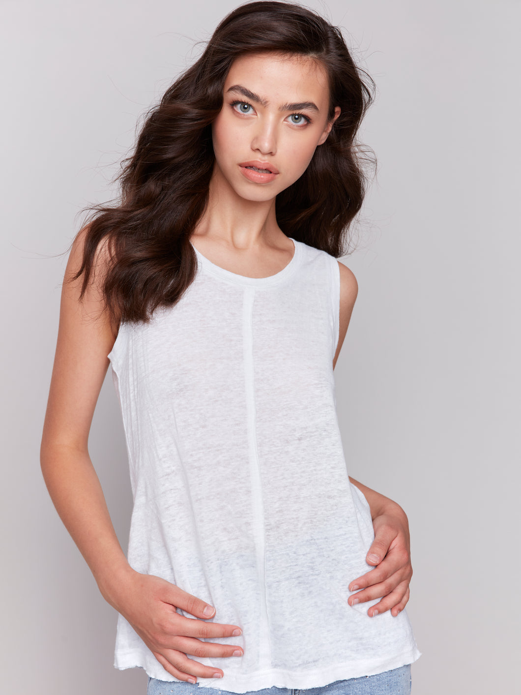 Charlie B C1313YPK Cotton Knit Top SS25